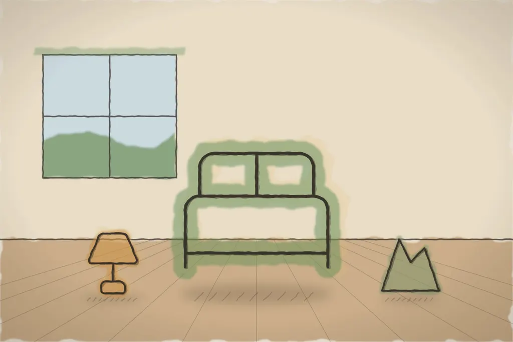 Cameră dublă cu balcon spre Bucegi (ilustrație)
